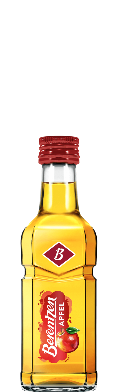 Kleine Flasche Berentzen Apfel in 0,1 Liter Variante