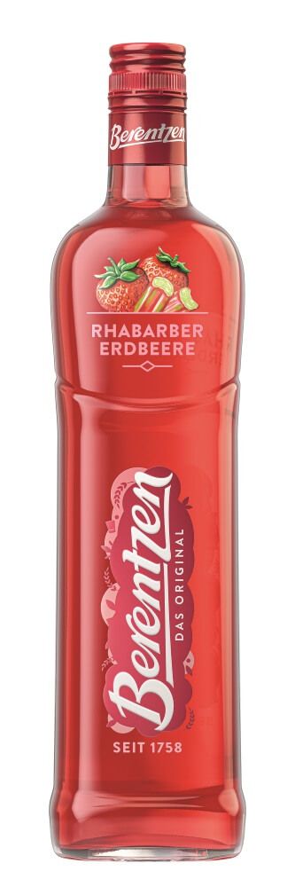 Flasche Berentzen Rhabarber-Erdbeere