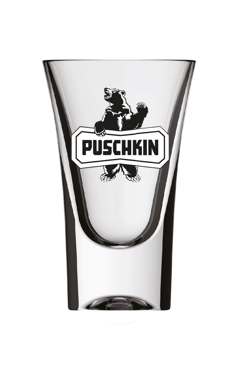 Puschkin Shotglas Shotglas mit Puschkin Logo