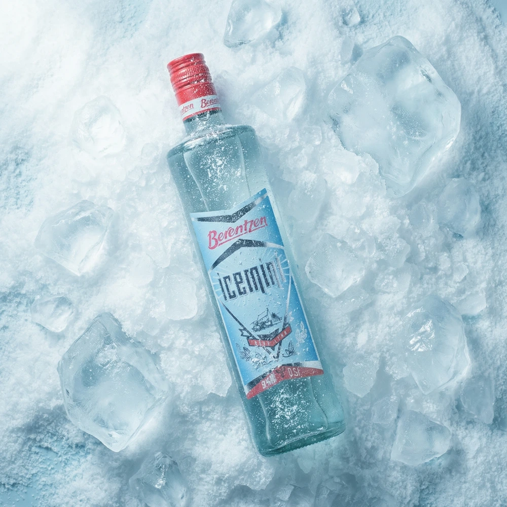 Berentzen Ice Mint liegt auf Eis