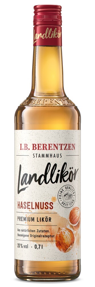 I.B. Berentzen Landlikör Haselnuss 20% vol., 0,7l