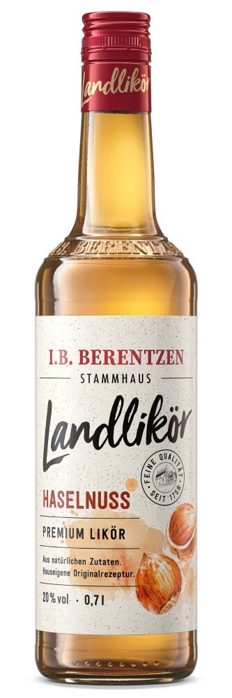 Landlikör Haselnuss Flasche Landlikör Haselnuss