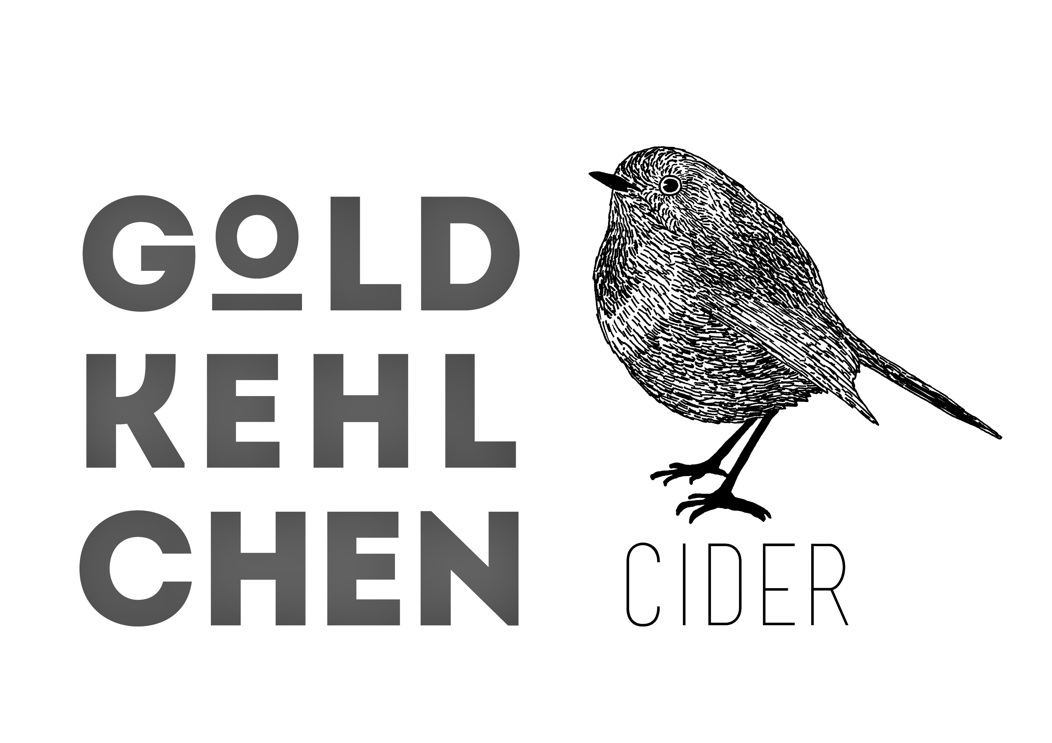 Graues Goldkehlchen Cider Logo