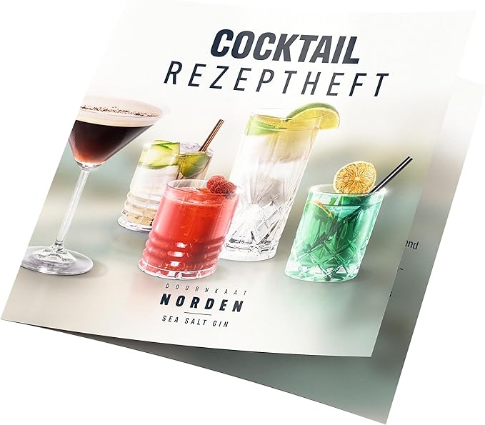 Rezeptheft für Cocktails mit dem Norden Sea Salt Gin
