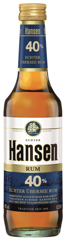 Hansen Rum blau 40% vol, 0,35l