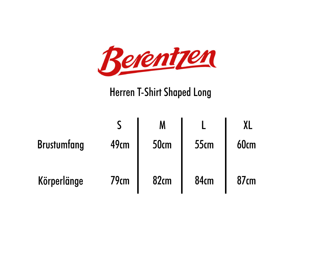 Größentabelle Herren T-Shirts
