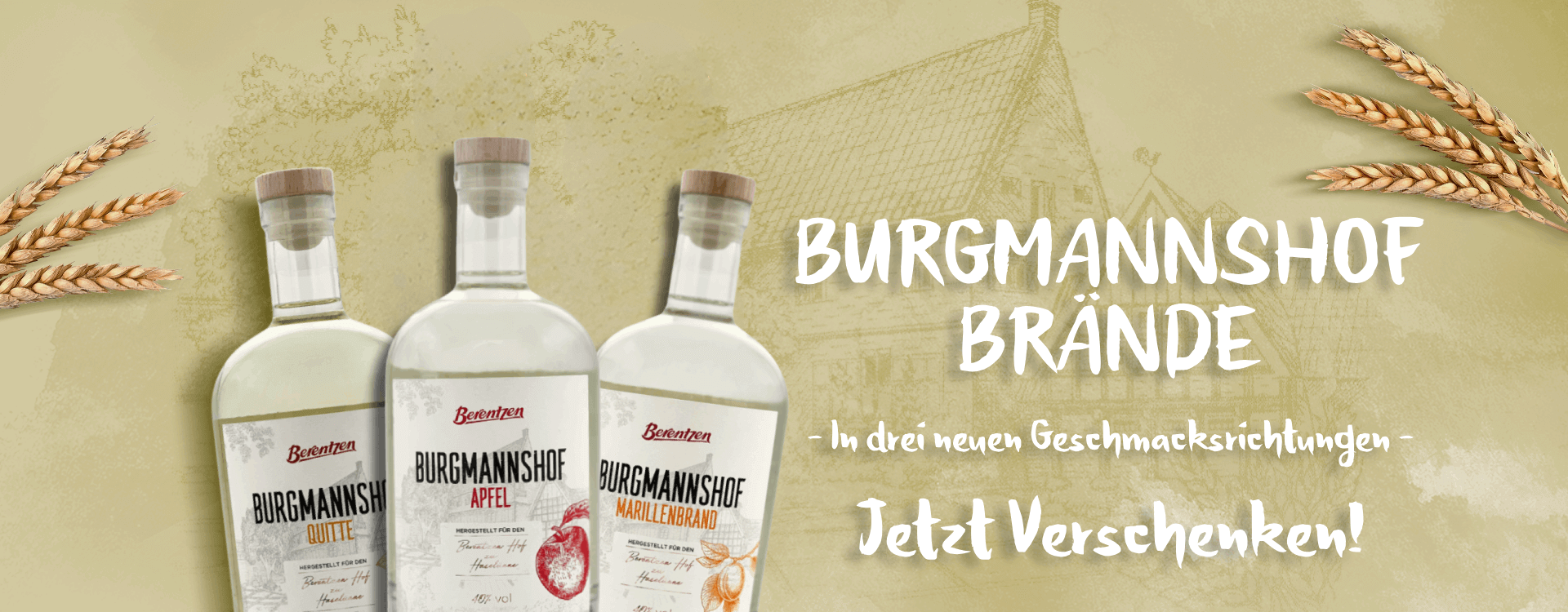 Banner Burgmannshof Brände, 4 neue Geschmacksrichtungen