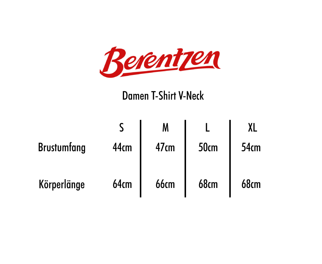 Größentabelle Damen T-Shirts