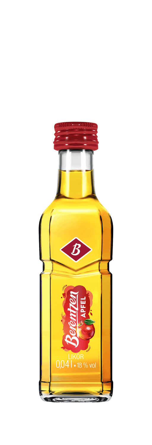 Kleine Flasche Berenten Apfelkorn in 0,04 Liter Variante